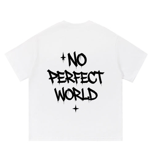 Utopia “NO PERFECT WORLD” shirt in white