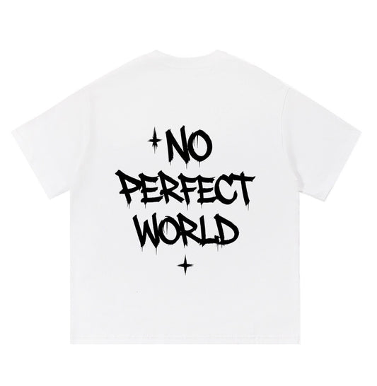 Utopia “NO PERFECT WORLD” shirt in white