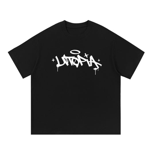 Utopia “NO PERFECT WORLD” shirt in black