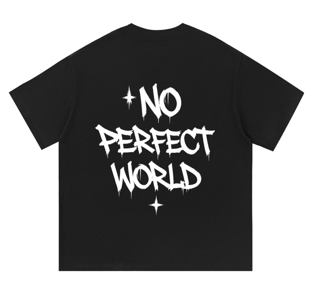 Utopia “NO PERFECT WORLD” shirt in black